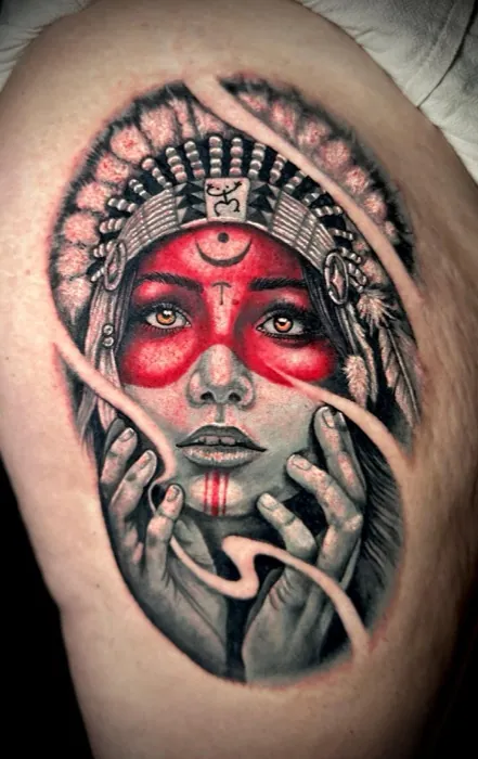 Custom tattoo by Master Tattoo Studio, Tampa