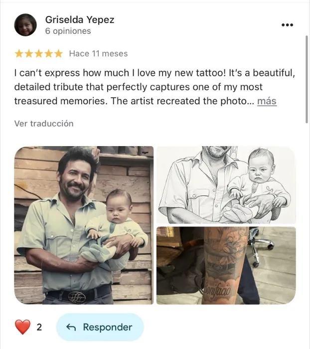 Google review for Master Tattoo Studio, Tampa