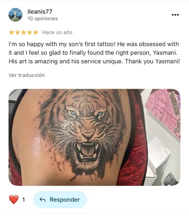 Google review for Master Tattoo Studio, Tampa