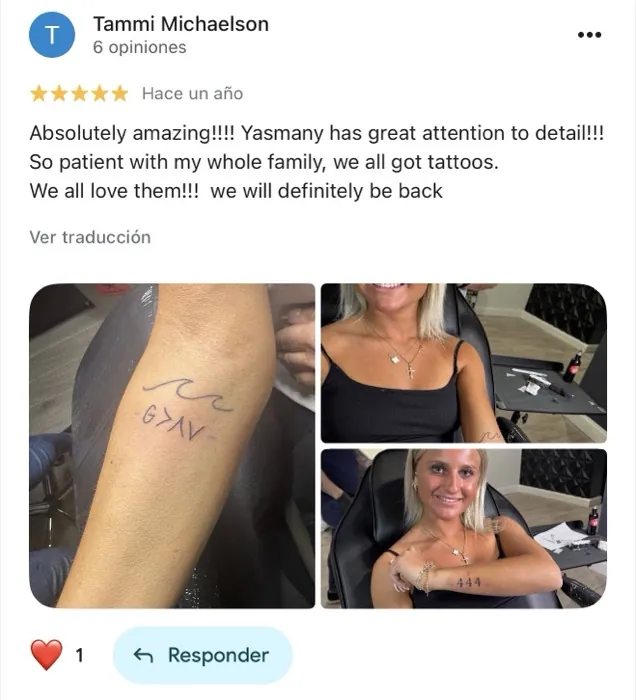 Google review for Master Tattoo Studio, Tampa